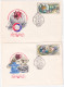 1976-Russia 15^ Anniversario I^volo Nello Spazio Serie Cpl. (4240/3) Su 4 Fdc - FDC