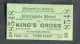 Ticket De Métro De Londres Royaume-Uni 1910 "Aldersgate Street To Kin's Cross" Edmondson Ticket - Europa