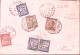 1925-Floreale C.45 + Michetti C.40 Al Verso Di Busta Per La Francia, Tassata - Poststempel