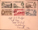 1953-GIBILTERRA GIBRALTAR Vedute 6 Valori (130/5) Su Busta Per La Gran Bretagna - Gibilterra