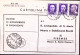 1945-Imperiale Sopr. PM Due C.50 (7) + Imperiale Senza Fasci Lire 1 (522) Su Avv - Marcophilie