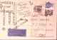 1967-Siracusana Lire 20 E 200 + Michelangiolesca Lire 25 Su Cartolina Via Aerea  - 1961-70: Marcophilia