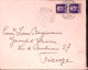 1944-Imperiale Senza Fasci Coppia C.50 (517) Su Busta Siracusa C.P. Bluastro (19 - Poststempel