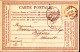 1876-Francia Cerere C.5 Isolato Su Cartolina Lione (12.7) Fori Spillo - 1871-1875 Ceres