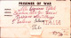 1944-POW ENCLOSURE 131 ORANO Su Biglietto Franchigia Prigioniero Guerra Italiano - Poststempel