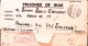 1944-POW ENCLOSURE 133 ORANO Su Biglietto Franchigia Prigioniero Guerra Italiano - Poststempel