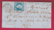 N°14 PC 249 BAR SUR AUBE BOITE RURALE U BAROVILLE POUR PARIS LETTRE - 1849-1876: Periodo Classico