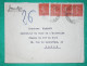 N°199 BANDE DE 4 SEMEUSE LETTRE PNEUMATIQUE PARIS BOULEVARD DES ITALIENS POUR RUE DE DUNKERQUE 1930 COVER FRANCE - 1921-1960: Periodo Moderno