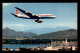 SUISSE - GENEVE - AVIATION - AVION DOUGLAS DC 8 AU DESSUS DE LA VILLE - Other & Unclassified