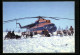 AK Hubschrauber MI-8 In Schneelandschaft Mit Rentieren  - Hubschrauber