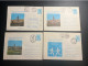 1980 MOSCOW SUMMER OLYMPICS  TORCH RELAY ROMANIA 34 DIFFERENT COVERS WITH CANCELATIONS - Sommer 1980: Moskau