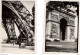 3 Photos De Paris Arc De Triomphe, Tour Eiffel, Avec Voitures Citroën Traction, Peugeot, 1947 - Coches