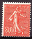 203 - 80c Rouge Type Semeuse Lignée - Neuf N** - TB - 1903-60 Säerin, Untergrund Schraffiert