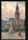 Artista-Cartolina Rudolf Alfred Höger: Bozen, Ansicht Der Pfarrkirche  - Bolzano