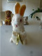 Delcampe - Lot De 6 Automates Peluches West Germany Ours Tricoteur Musicien Lapin Chat Jouet Enfant - Cuddly Toys