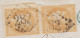 Bordeaux N° 43B Paire Sur Lettre De Luchon Pour St Gaudens - 1870 Ausgabe Bordeaux