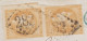 Bordeaux N° 43B Paire Sur Lettre De Luchon Pour St Gaudens - 1870 Emissione Di Bordeaux