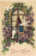 FETES - VOEUX - Nouvel An - Bonne Année - Fleurs - Pigeons - Lettre - Fenêtre - Colorisé - Carte Postale Ancienne - Nieuwjaar