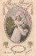 FETES - VOEUX - Nouvel An - Bonne Année - 1er Janvier 1908 - Femme - Fleurs - Carte Postale Ancienne - New Year
