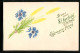 Papierkunst-AK Strauss Mit Blumen Und Getreidähren Mit Gezeichneten Details  - Autres & Non Classés
