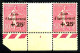 254 - +25c Sur 50c Semeuse Rose Lilas - Paire Inter-panneaux - Bord De Feuille - Neuf N** - TB - 1927-31 Caisse D'Amortissement