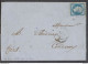 PERCE En LIGNE N°14B Sur Lettre TBE - 1853-1860 Napoléon III.