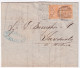 1877-effigie Coppia C.10 (T17) Su Lettera Milano Completa Testo (22.3) - Poststempel