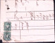 1899-STEMMI Coppia C.5 (un Esemplare Difettoso) Come MARCA Su Ricevuta Notula No - Poststempel