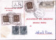 1959-FR.LLI ROMAGNE Tre Lire 25 + Siracusana Coppia Lire 5 Su Cartolina Raccoman - 1946-60: Marcophilie