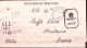 1944-P.O.W. CAMP 6 Al Verso Di Biglietto Franchigia Da Prigioniero Guerra Italia - Storia Postale