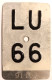 Velonummer Mofanummer Luzern LU 66 Weiss, Töfflinummer Vorläufer RAR. - Placas De Matriculación