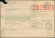 692 Heinemann 3mal 160 Pf. Als MeF Auf Auslands-Paketkarte WAXWEILER 15.5.1974  - Briefe U. Dokumente