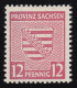 79 Yb Provinzwappen 12 Pf. Seltene Farbe Helllilakarmin, * FA Ströh BPP - Mint