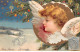 Anges - N°85344 - Tête D'ange Regardant Un Paysage - Anges