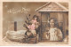 Enfants - N°85650 - Joyeux Noël - Fillette à Une Fenêtre Admirant Une Poupée Dans Un Sabot - Portraits