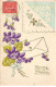 Nouvel An - N°84660 - Bonne Année - Violettes - Carte Gaufrée - New Year