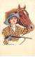 Illustrateur - N°86183 - L.A. Mauzan - Une Jeune Femme Tenant Un Fusil, Près D'un Cheval - Mauzan, L.A.