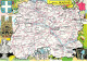 51 - SAN61673 - MARNE - Carte Géographique Du Département - CPSM 10x15 Cm - Other & Unclassified