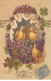 Pâques - N°87438 - Joyeuses Pâques - Poussins Près D'un Oeuf Décoré De Violettes - Carte Gaufrée - Ostern