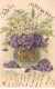 Fantaisie - N°87305 - Fidèle Souvenir - Violettes Et Brins De Muguet Dans Un Vase - Otros & Sin Clasificación