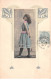 Actrice - N°88669 - Jeune Femme Portant Une Robe Bleue Et Rose - Carte Gaufrée - Schauspieler