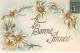 Nouvel An - N°87469 - Bonne Année - Marguerites - Carte Avec Paillettes - Nouvel An