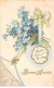 Nouvel An - N°90288 - Bonne Année - Bouquet De Myosotis - Carte Gaufrée - New Year