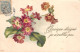 Fantaisie - N°90065 - Quoique éloigné Je N'oublie Pas - Fleurs - Carte Gaufrée - Andere & Zonder Classificatie