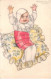 Illustrateur - N°89841 - L.A. Mauzan - Bébé Assis Sur Un Coussin - Mauzan, L.A.