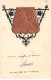 Illustrateur - N°89840 - Art Nouveau - Profil De Femme Dans Une Sorte De Blason - Carte Gaufrée - Other & Unclassified