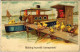 T2/T3 Boldog Húsvéti ünnepeket / Easter Greeting Art Postcard With Chicken And Steamship (EK) - Non Classés