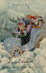 Weihnachtsmann Auto Spielzeug Prägekarte I-II Pere Noel Jouet - Altri & Non Classificati