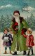 Weihnachtsmann Kinde Prägekarte I-II Pere Noel - Autres & Non Classés