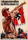 HITLER-JUGEND WK II - HJ-HOCHLAND 1.GEBIETSTREFFEN MÜNCHEN 1933 Sign. Künstlerkarte Oben Randfleck! Beschrieben I-II - Guerre 1939-45